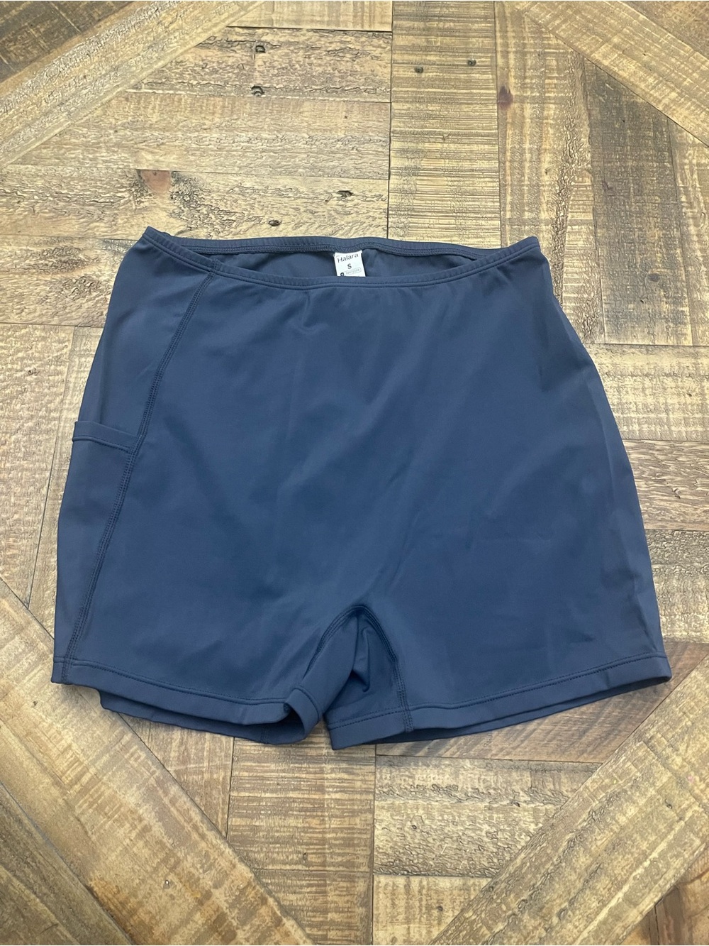 Halara Active Navy Blue Biker Shorts, Size Small - High-Waisted